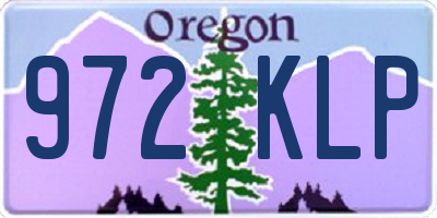OR license plate 972KLP