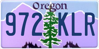 OR license plate 972KLR