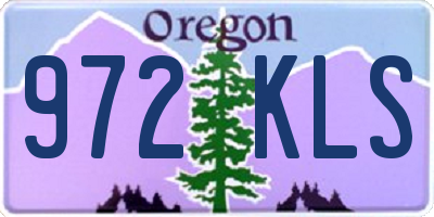 OR license plate 972KLS