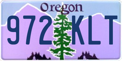 OR license plate 972KLT