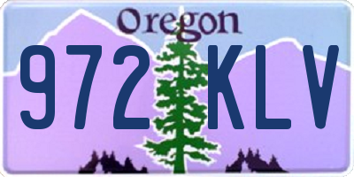 OR license plate 972KLV
