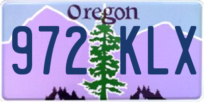 OR license plate 972KLX