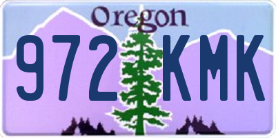 OR license plate 972KMK