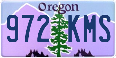 OR license plate 972KMS