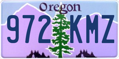 OR license plate 972KMZ