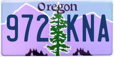 OR license plate 972KNA