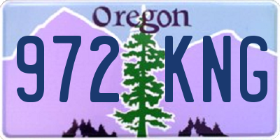 OR license plate 972KNG