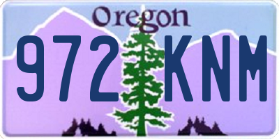 OR license plate 972KNM
