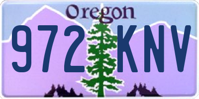 OR license plate 972KNV