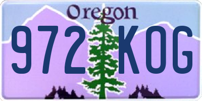 OR license plate 972KOG