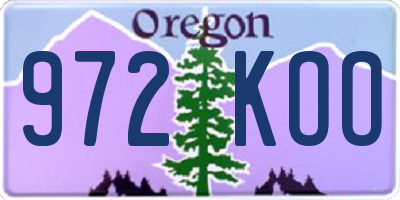 OR license plate 972KOO