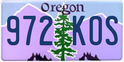 OR license plate 972KOS