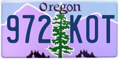 OR license plate 972KOT