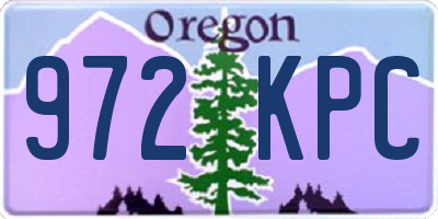 OR license plate 972KPC