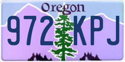OR license plate 972KPJ
