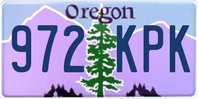 OR license plate 972KPK