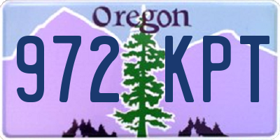 OR license plate 972KPT