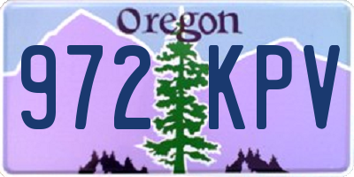 OR license plate 972KPV