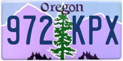 OR license plate 972KPX