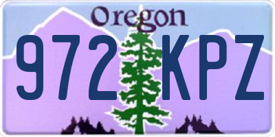 OR license plate 972KPZ