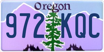 OR license plate 972KQC