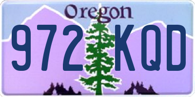OR license plate 972KQD