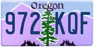OR license plate 972KQF