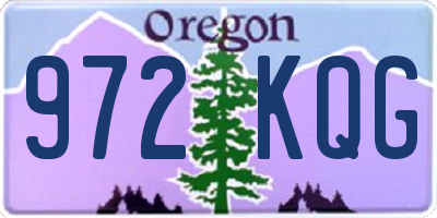 OR license plate 972KQG