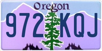 OR license plate 972KQJ