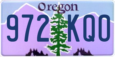 OR license plate 972KQO