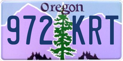 OR license plate 972KRT