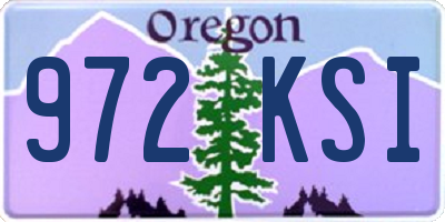 OR license plate 972KSI