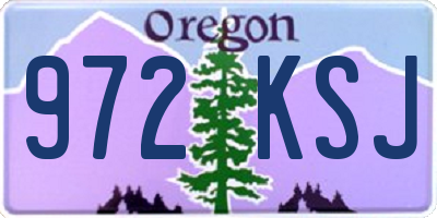 OR license plate 972KSJ