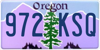 OR license plate 972KSQ