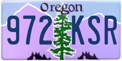 OR license plate 972KSR