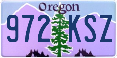 OR license plate 972KSZ