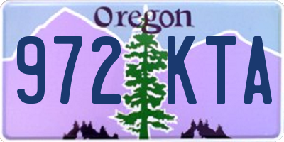 OR license plate 972KTA