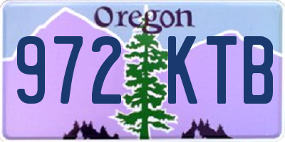 OR license plate 972KTB