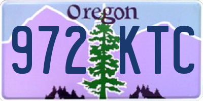 OR license plate 972KTC