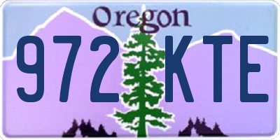 OR license plate 972KTE