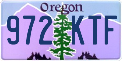OR license plate 972KTF