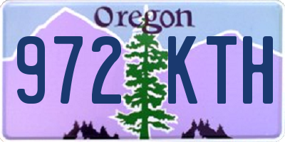 OR license plate 972KTH