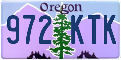 OR license plate 972KTK