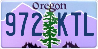 OR license plate 972KTL
