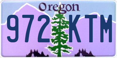 OR license plate 972KTM