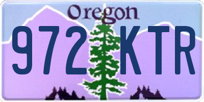 OR license plate 972KTR