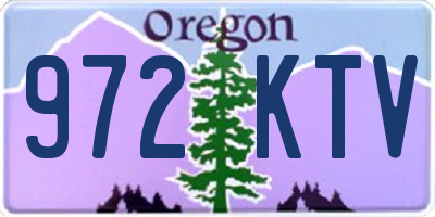 OR license plate 972KTV