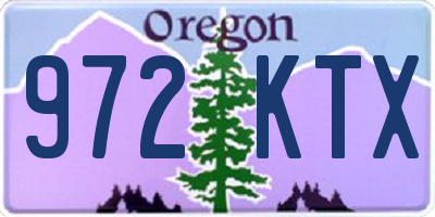 OR license plate 972KTX