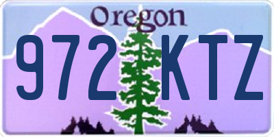 OR license plate 972KTZ