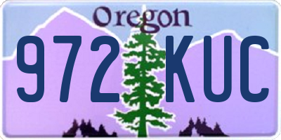 OR license plate 972KUC